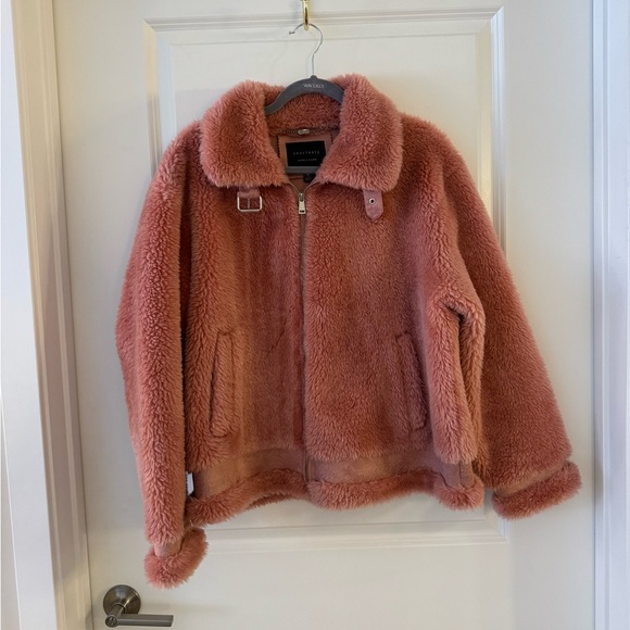 Sanctuary Pink Faux Fur Welt Pocket Jacket - Picture 2 of 11